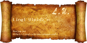 Lingl Ulpián névjegykártya