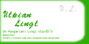 ulpian lingl business card
